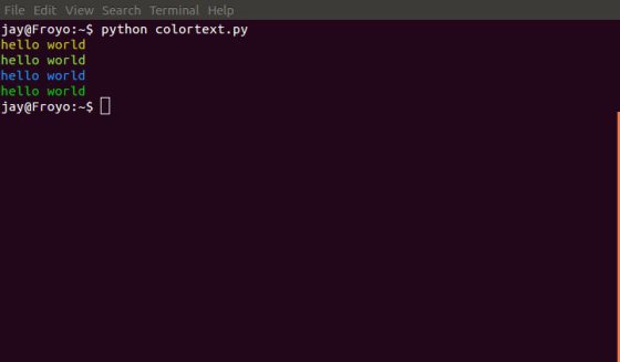 ANSII color formatting for output in terminal